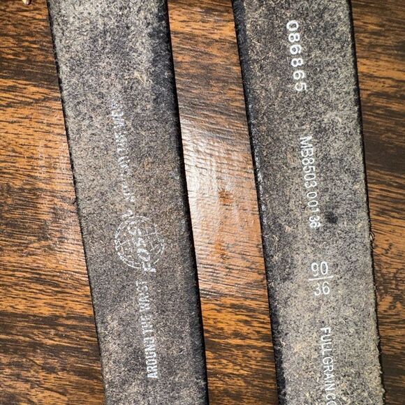 Fossil Leather Belt Military Issue | Full-Grain Cowhide Size 36 - Picture 3 of 6